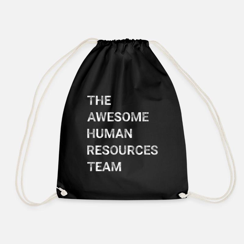 The Awesome Human Resources Team - Drawstring Bag - black