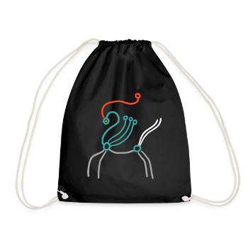 Pferd Avatar - Turnbeutel - Schwarz - Vorne