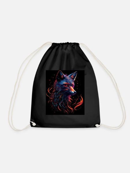 foxy - Drawstring Bag - black