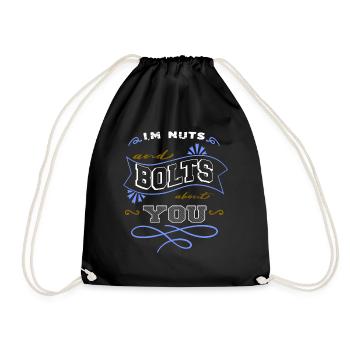 robotics tshirt jokes birthday present idea boys - Drawstring Bag - black - Front