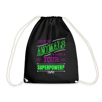present birthday present animal cruelty abuse dog - Turnbeutel - Schwarz - Vorne