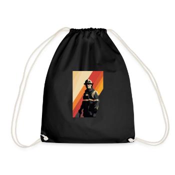 Un design de pompier héroïque pour de vrais héros - Sac de sport léger - noir - Devant