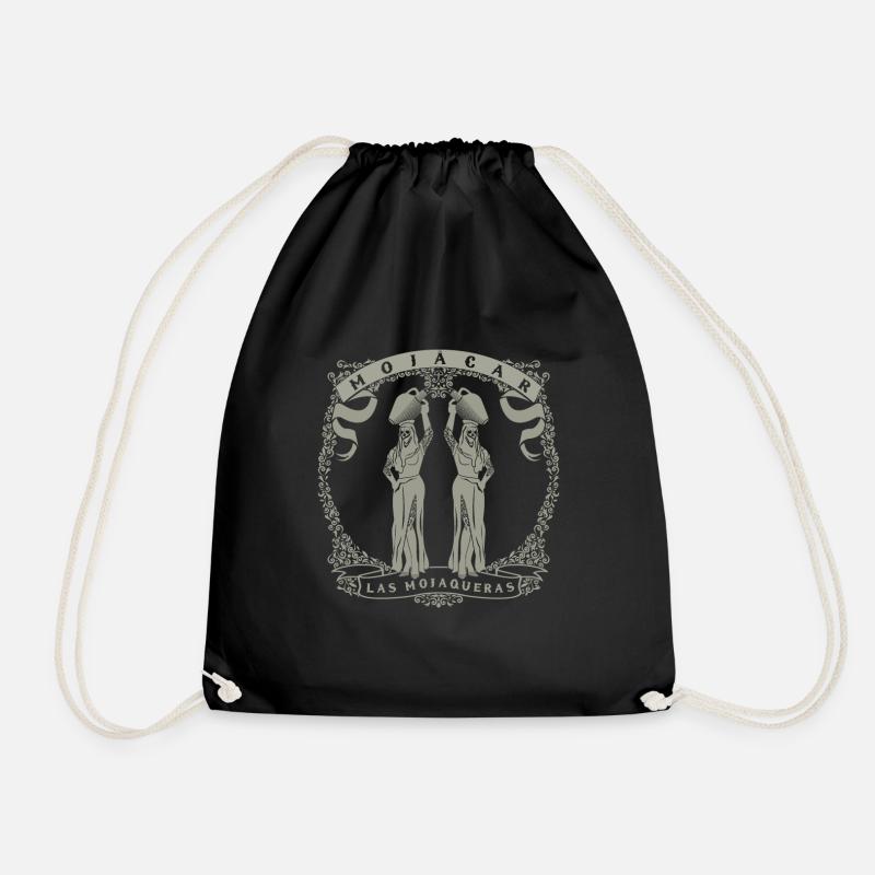 Mojacar, Las Mojaqueras - Drawstring Bag - black