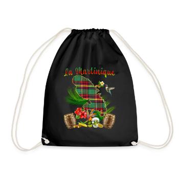 Martinique tropicale Madras Et Rhum Blanc - Sac de sport léger - noir - Devant