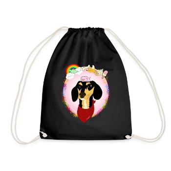 L'univers de teckel - Sac de sport léger - noir - Devant