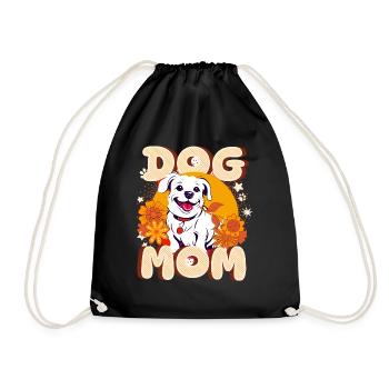 Maman chien - Sac de sport léger - noir - Devant