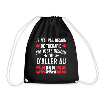 J'ai juste besoin d'aller au canada cadeau voyage - Sac de sport léger - noir - Devant