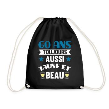 60 ans cadeau anniversaire homme humour beauf - Sac de sport léger - noir - Devant