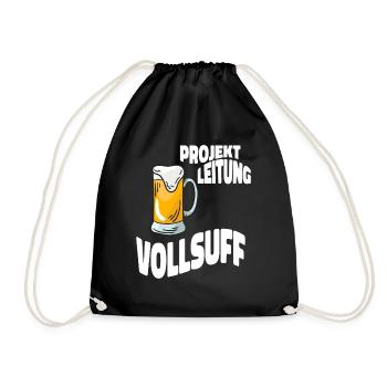 Projektleitung Vollsuff Vatertag Männerabend - Turnbeutel - Schwarz - Vorne