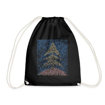 Fir - Christmas - Drawstring Bag - black - Front