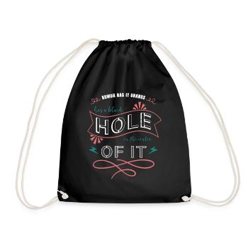 present idea statement art spaceship awesome - Drawstring Bag - black - Front