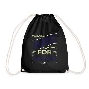 book fan gift idea movies book keeper shirt animal - Drawstring Bag - black - Front