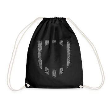 Background Coat of Arms (Grey) with Hole VINTAGE Frame - Drawstring Bag - black - Front