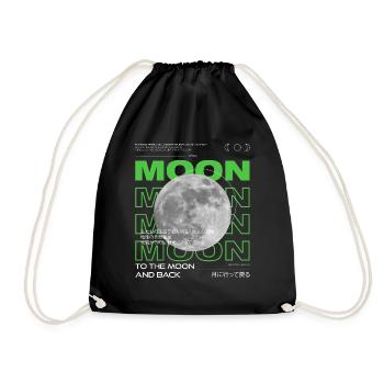 moon green graphic - Turnbeutel - Schwarz - Vorne
