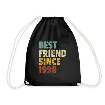 Meilleur ami depuis 1998 Slogan d’anniversaire drôle - Sac de sport léger - noir - Devant