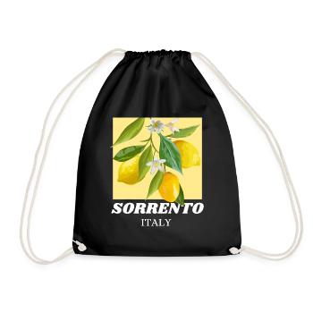 Sorrento Italy lemon - Drawstring Bag - black - Front