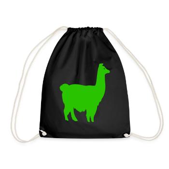 Llama Silhouette - Drawstring Bag - black - Front