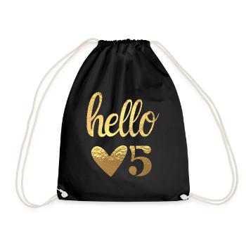 Hello 5 doré - Sac de sport léger - noir - Devant
