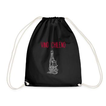 Chilean wine - Drawstring Bag - black - Front