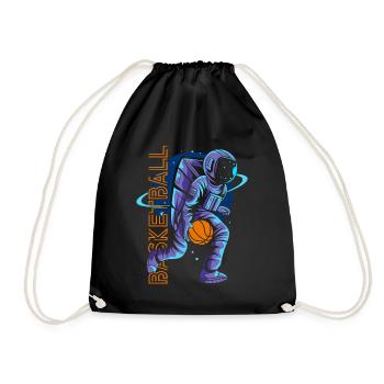 Basketball Astronaut - Turnbeutel - Schwarz - Vorne