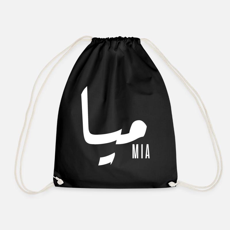 Mia-Name auf Arabisch - Turnbeutel - Schwarz