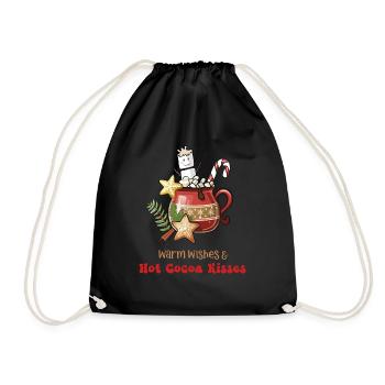 Hot Cacao, vœux chaleureux et baisers chauds au cacao - Sac de sport léger - noir - Devant