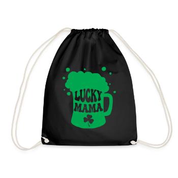 Lucky Mama Saint Patrick - Lucky Tee - Drawstring Bag - black - Front