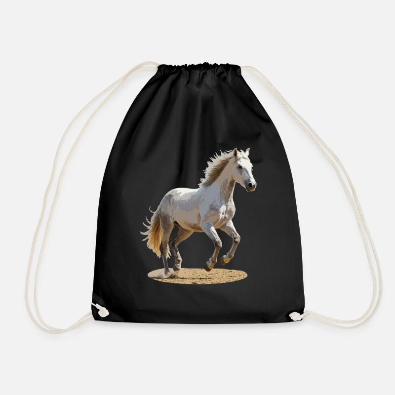 Cheval camarguais - Sac de sport léger - noir