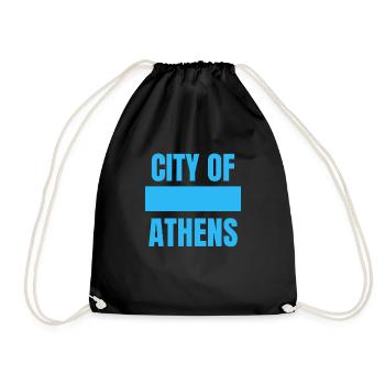 "City of Athens" T-Shirt - Turnbeutel - Schwarz - Vorne