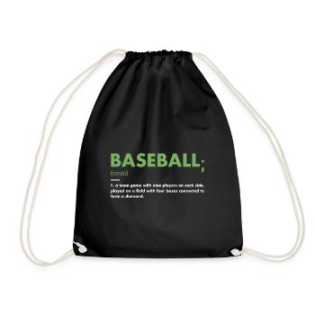 Sports Definition Baseball - Drawstring Bag - black - Front