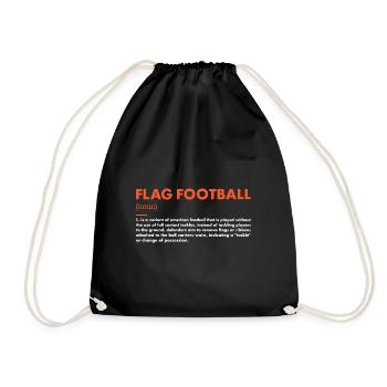 Définition du sport Flag Football - Sac de sport léger - noir - Devant