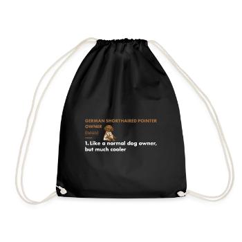 German Shorthaired Pointer Owner Definition - Drawstring Bag - black - Front