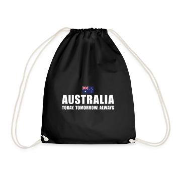 Australia Today Tomorrow Always Australia Rugby - Drawstring Bag - black - Front