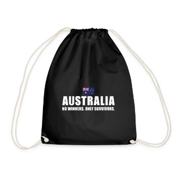 Pas de gagnants seulement des survivants Australie Rugby - Sac de sport léger - noir - Devant