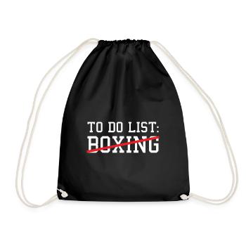Sport To Do List Boxing - Turnbeutel - Schwarz - Vorne