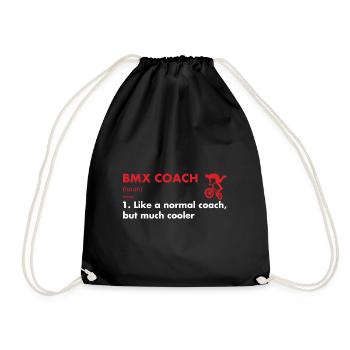 Sport Coach Definition BMX - Drawstring Bag - black - Front