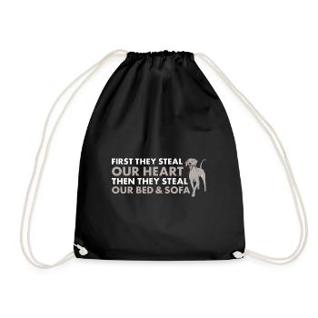 Ils volent notre coeur Braque de Weimar - Sac de sport léger - noir - Devant