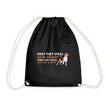 D’abord, ils volent notre cœur Beagle - Sac de sport léger - noir - Devant