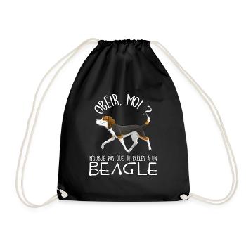 Tu parles à un beagle - Sac de sport léger - noir - Devant