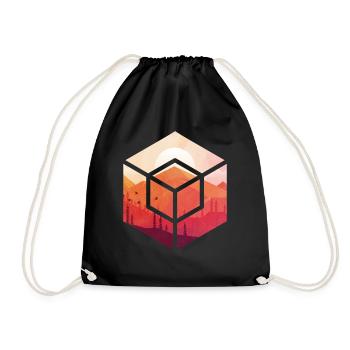 Coucher de soleil dans le cube - Sac de sport léger - noir - Devant