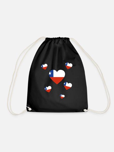 roots home country wurzeln geschenk Chile - Turnbeutel - Schwarz