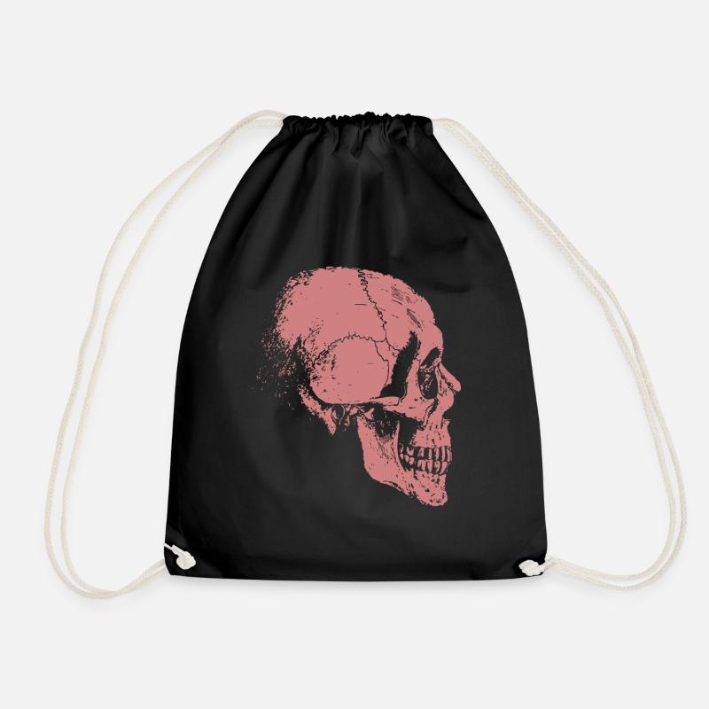 skeleton - Drawstring Bag - black