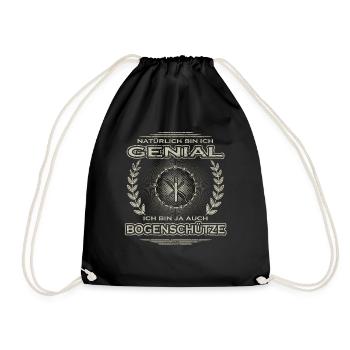 Gift Awesome bowman bow shooting bow - Drawstring Bag - black - Front