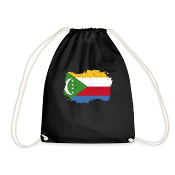 Roots roots flag homeland country Comoros png - Drawstring Bag - black - Front