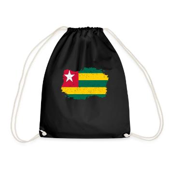 Roots roots flag homeland country Togo png - Drawstring Bag - black - Front