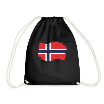 Roots Wurzeln Flagge heimat Land Norwegen png - Turnbeutel - Schwarz - Vorne