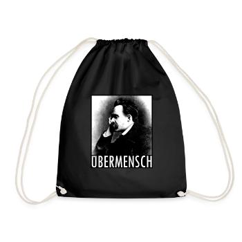 Friedrich Nietzsche | | philosophy - Drawstring Bag - black - Front