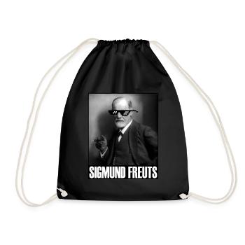 Sigmund Freuts | Memes | Drôle | Philosophie | Fre - Sac de sport léger - noir - Devant