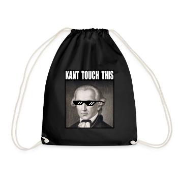 Kant Touch This | Meme | Funny | Philosophy - Drawstring Bag - black - Front