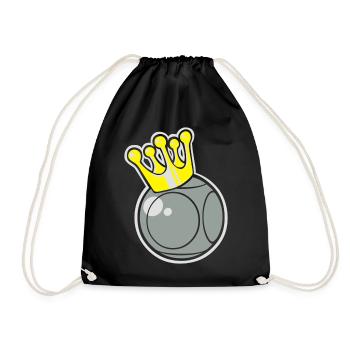 king petanque logo flex - Turnbeutel - Schwarz - Vorne